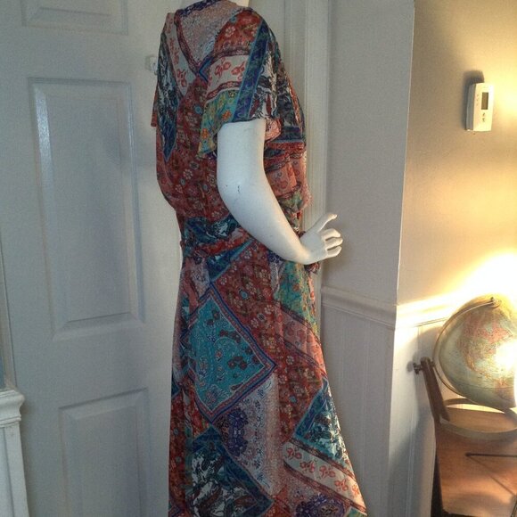 One World "XL" Live & Let Live, High-low Maxi; Cabincore, Chic Peasant-look, - Picture 3 of 5